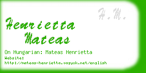 henrietta mateas business card